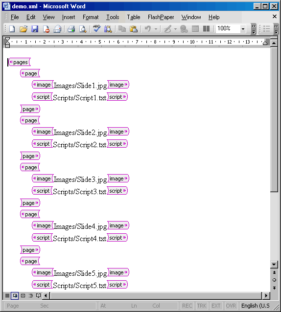 Xml file