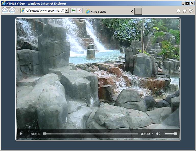 a styled html video player